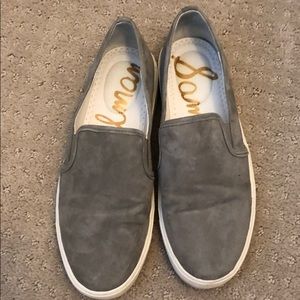 Sam Edelman Grey Suede Slip Ons